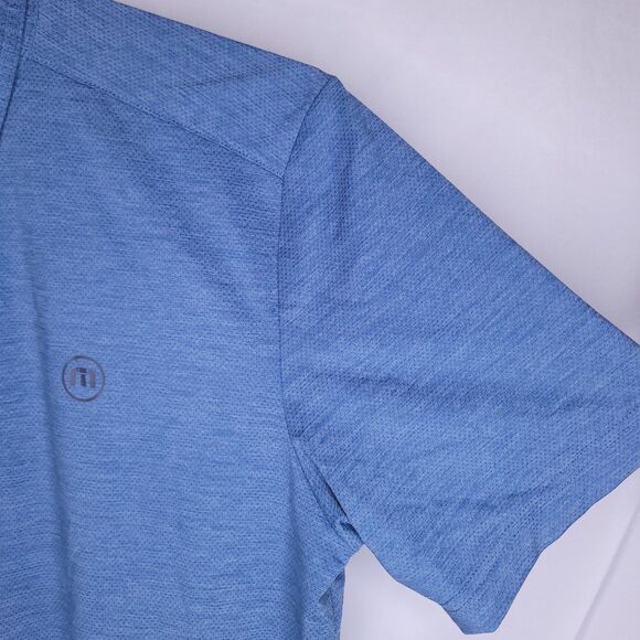 Travis Mathew Polo Shirt Mens Large Blue Heating Up Golf Performance - Picture 4 of 11